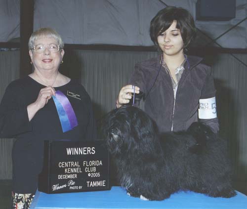Alex with AKC Champion Mia at the dog show 2